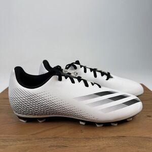 New Big Kids Adidas X Ghosted.4 White Black Athletic Cleat Football‎ Shoe Size 6